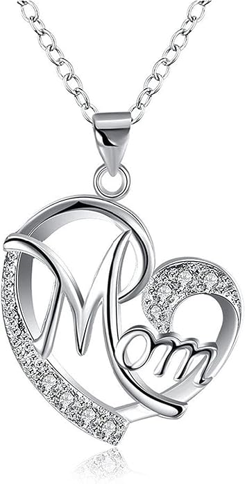 Love Heart Necklace for Mom – Beautiful Mother’s Day & Birthday Jewelry Gift