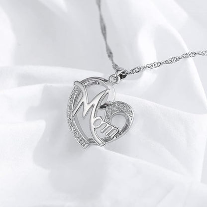 Elegant sterling silver necklace for mom, nana, or grandma gift from loved ones.
