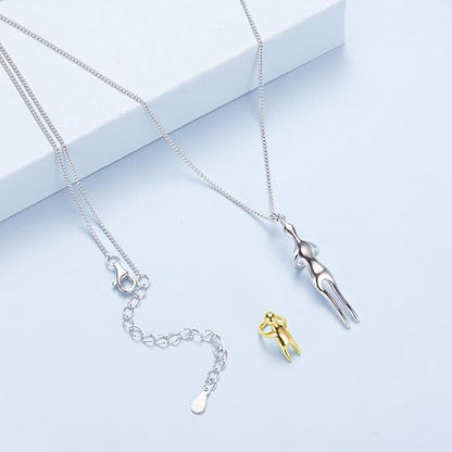Mother Son Necklace, Mother Daughter Necklace, 925 Sterling Silver Mom Necklace Mother Pendant Necklaces for Mother's Day Birthday Christmas Thanksgiving