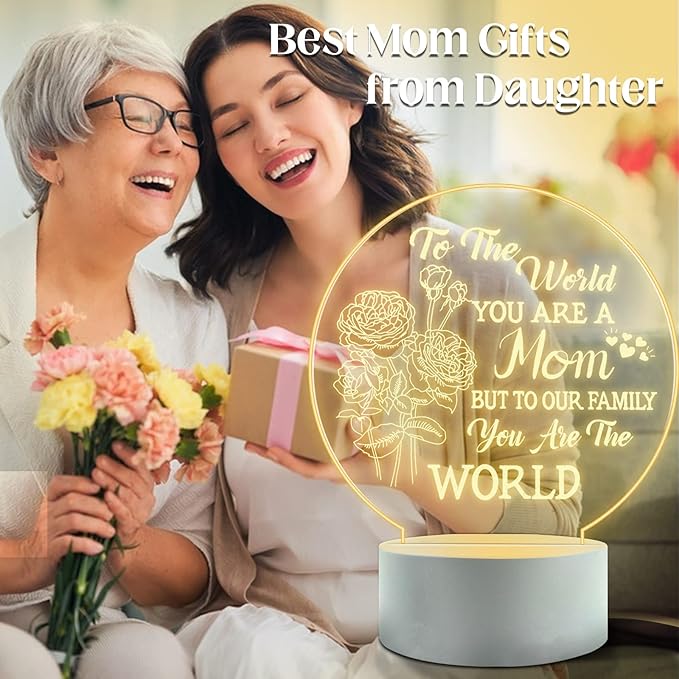 Best Mom Birthday Gifts from Daughter Son，Mom Birthday Gifts Night Light，Room Decoration Mom's Gifts