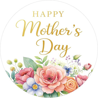 Joycraft 60-Piece Mother’s Day Label Set – Premium 2” Gold Rose Stickers for Gift Decoration, Crafting, Cards & Bakery Packaging
