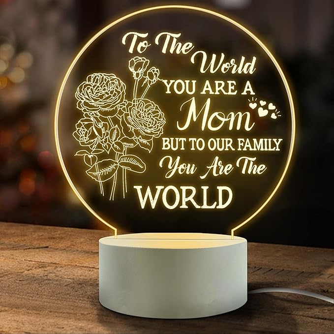 Best Mom Birthday Gifts from Daughter Son，Mom Birthday Gifts Night Light，Room Decoration Mom's Gifts