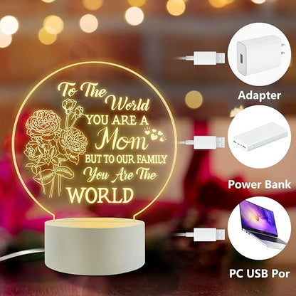 Best Mom Birthday Gifts from Daughter Son，Mom Birthday Gifts Night Light，Room Decoration Mom's Gifts