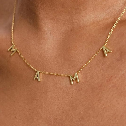 Mama Necklaces for Women, Mother's Day Gifts for Mom, 14K Gold Plated Dainty Necklace Non Tarnish Jewelry, Gifts for New Mom