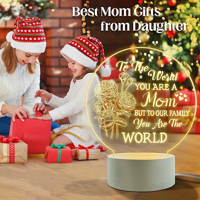 Best Mom Birthday Gifts from Daughter Son，Mom Birthday Gifts Night Light，Room Decoration Mom's Gifts