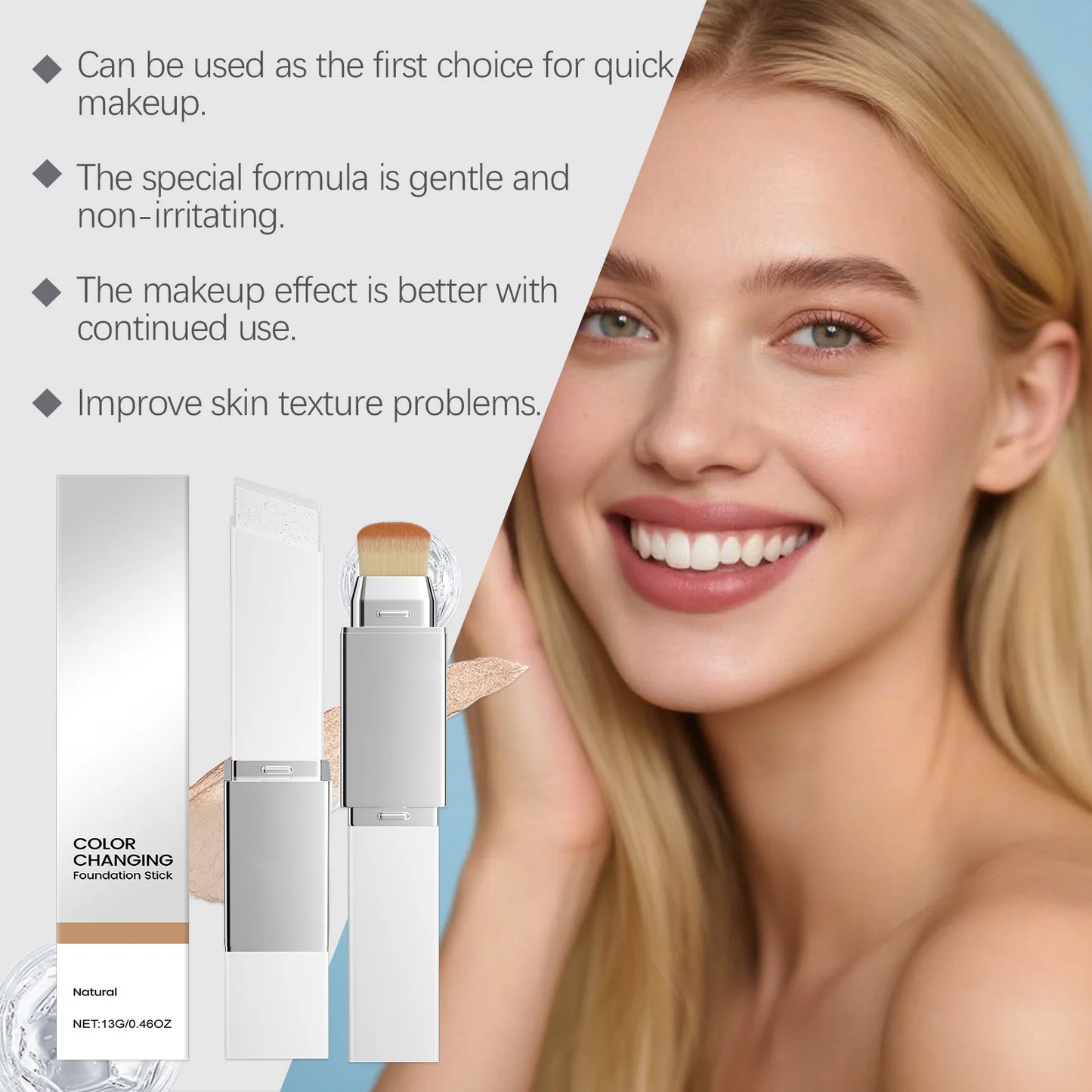 2-in-1 Foundation Stick & Concealer – Lightweight Matte Finish