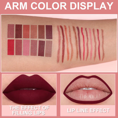 Matte Lip Liner Collection – 6 Long-Wear Nude & Pink Shades