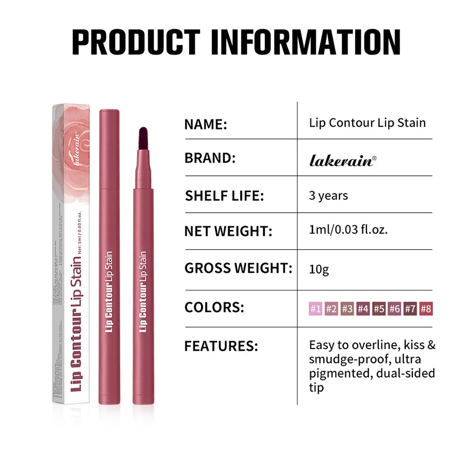 Dual-Ended Lip Stain & Liner – Smooth Application & Rich Color