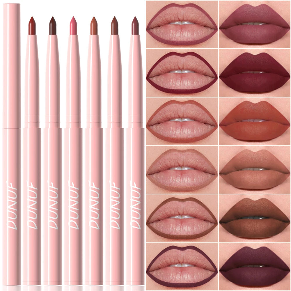 Matte Lip Liner Collection – 6 Long-Wear Nude & Pink Shades