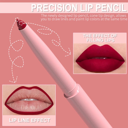 Matte Lip Liner Collection – 6 Long-Wear Nude & Pink Shades
