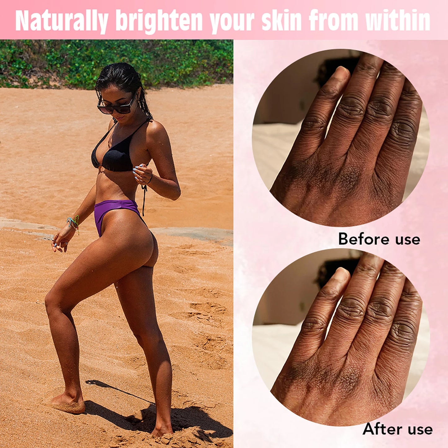 Glutathione & Vitamin C Brightening Cream Set for Face & Body – Moisturizing Formula