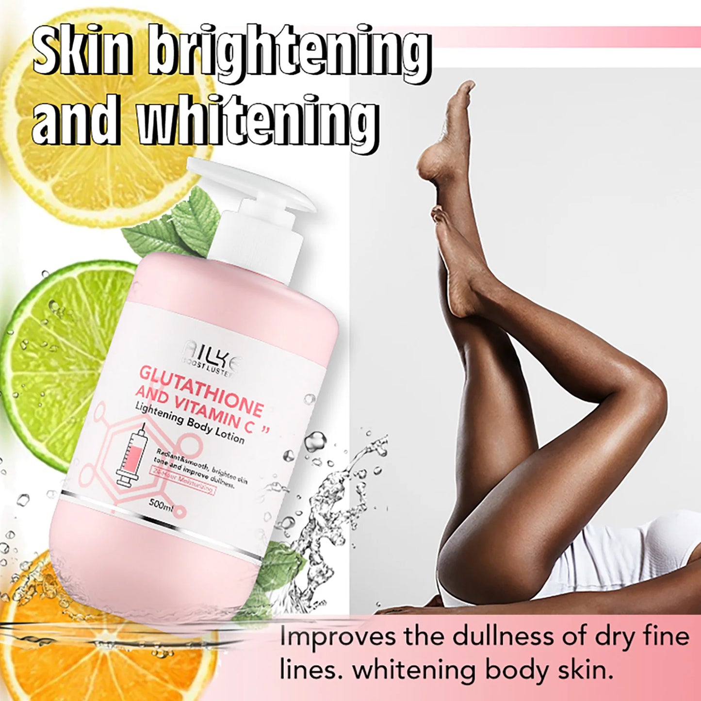 Glutathione & Vitamin C Brightening Cream Set for Face & Body – Moisturizing Formula