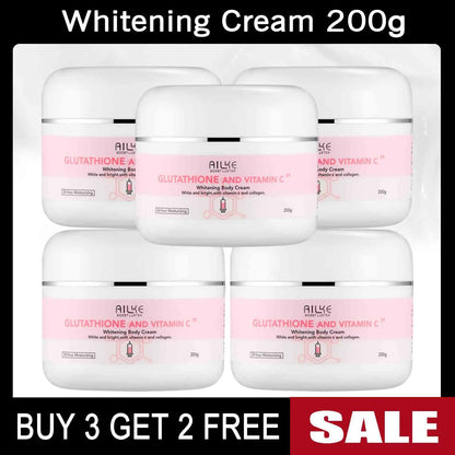 Glutathione & Vitamin C Brightening Cream Set for Face & Body – Moisturizing Formula