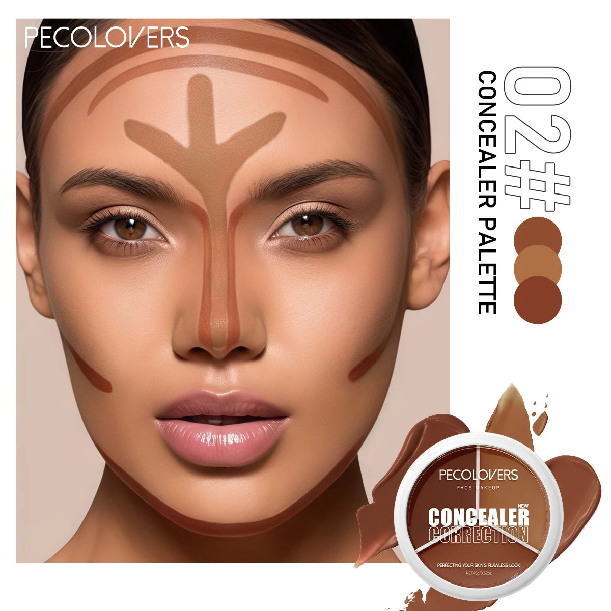 3-Color Concealer Palette – Long-Lasting Coverage for a Natural Look