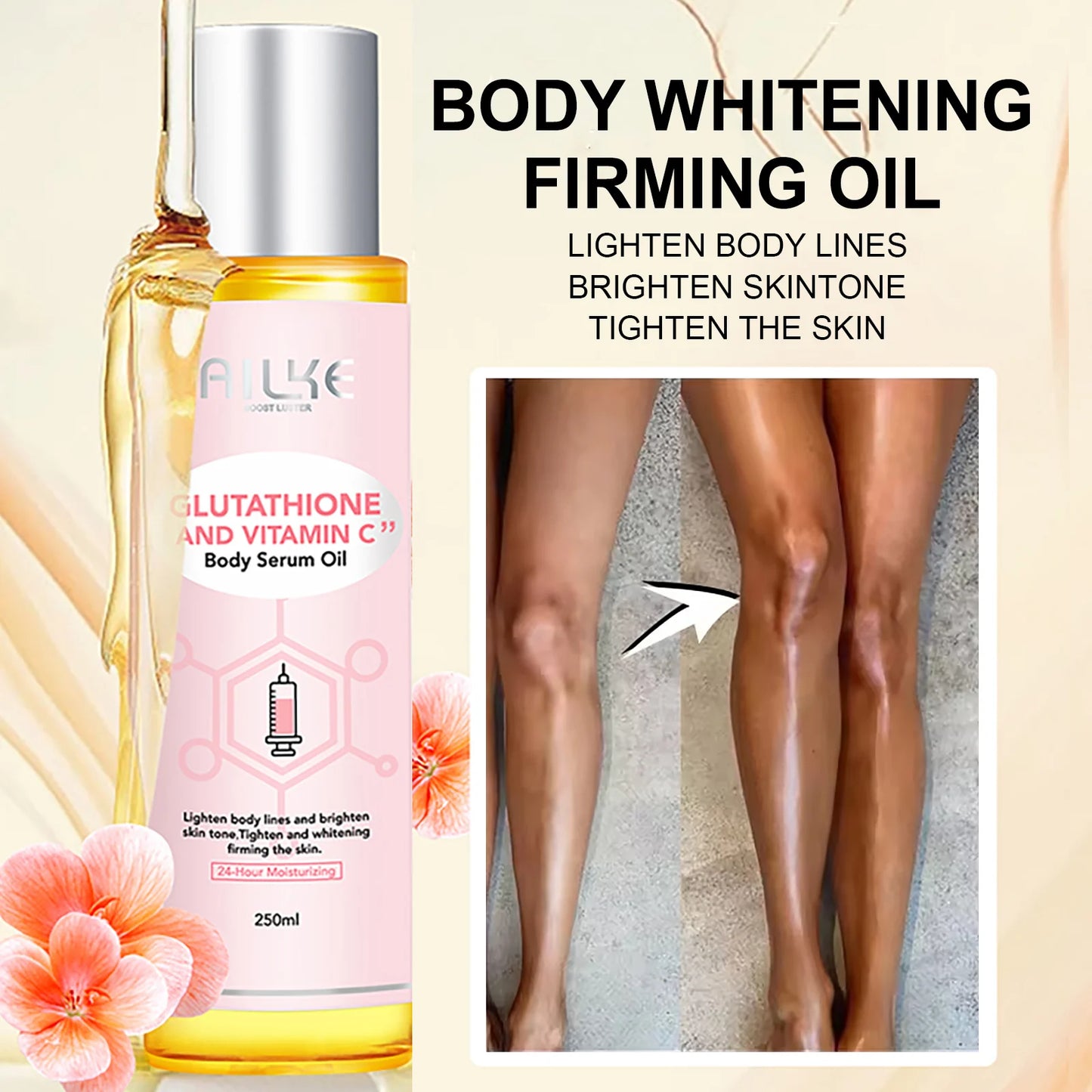 Glutathione & Vitamin C Brightening Cream Set for Face & Body – Moisturizing Formula