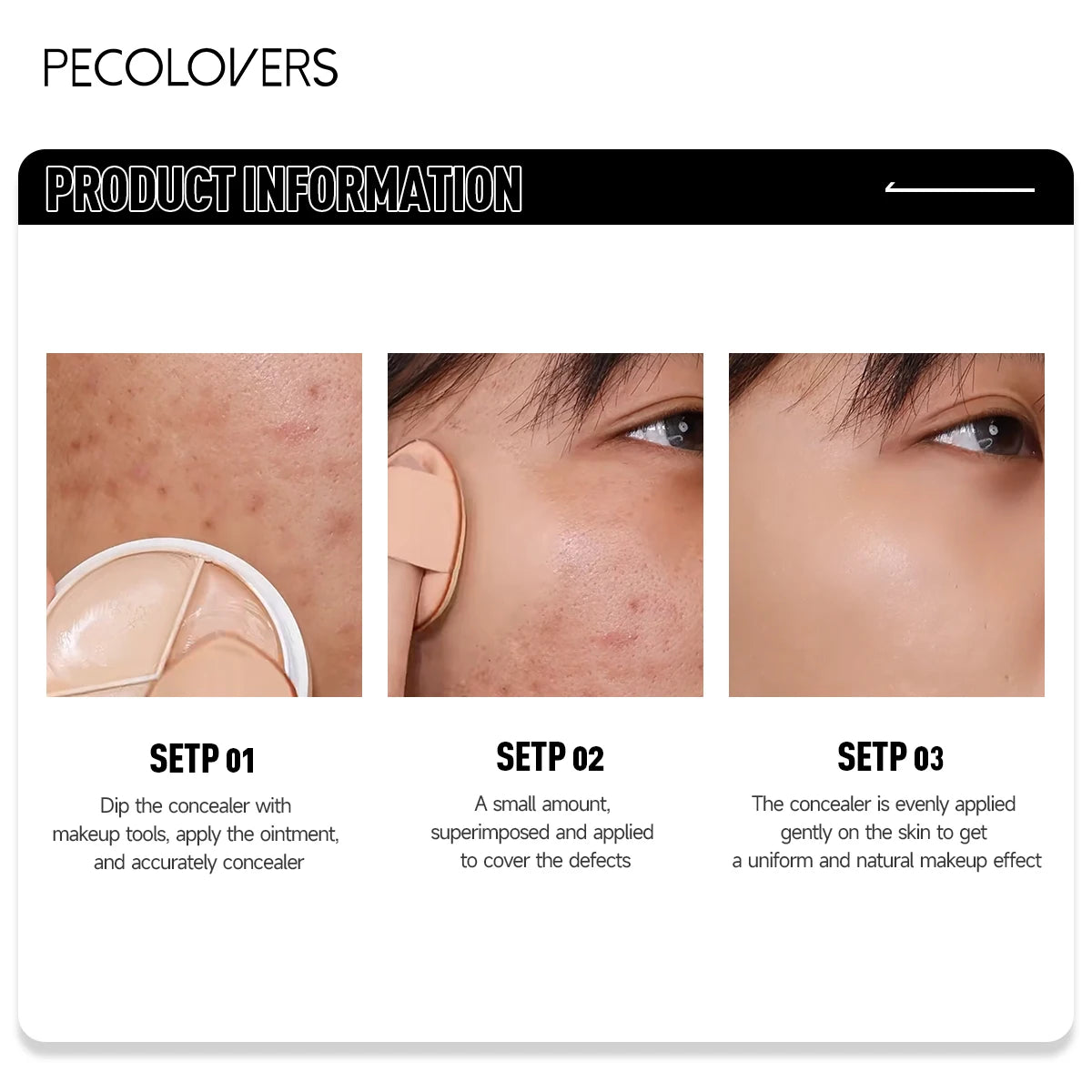 3-Color Concealer Palette – Long-Lasting Coverage for a Natural Look