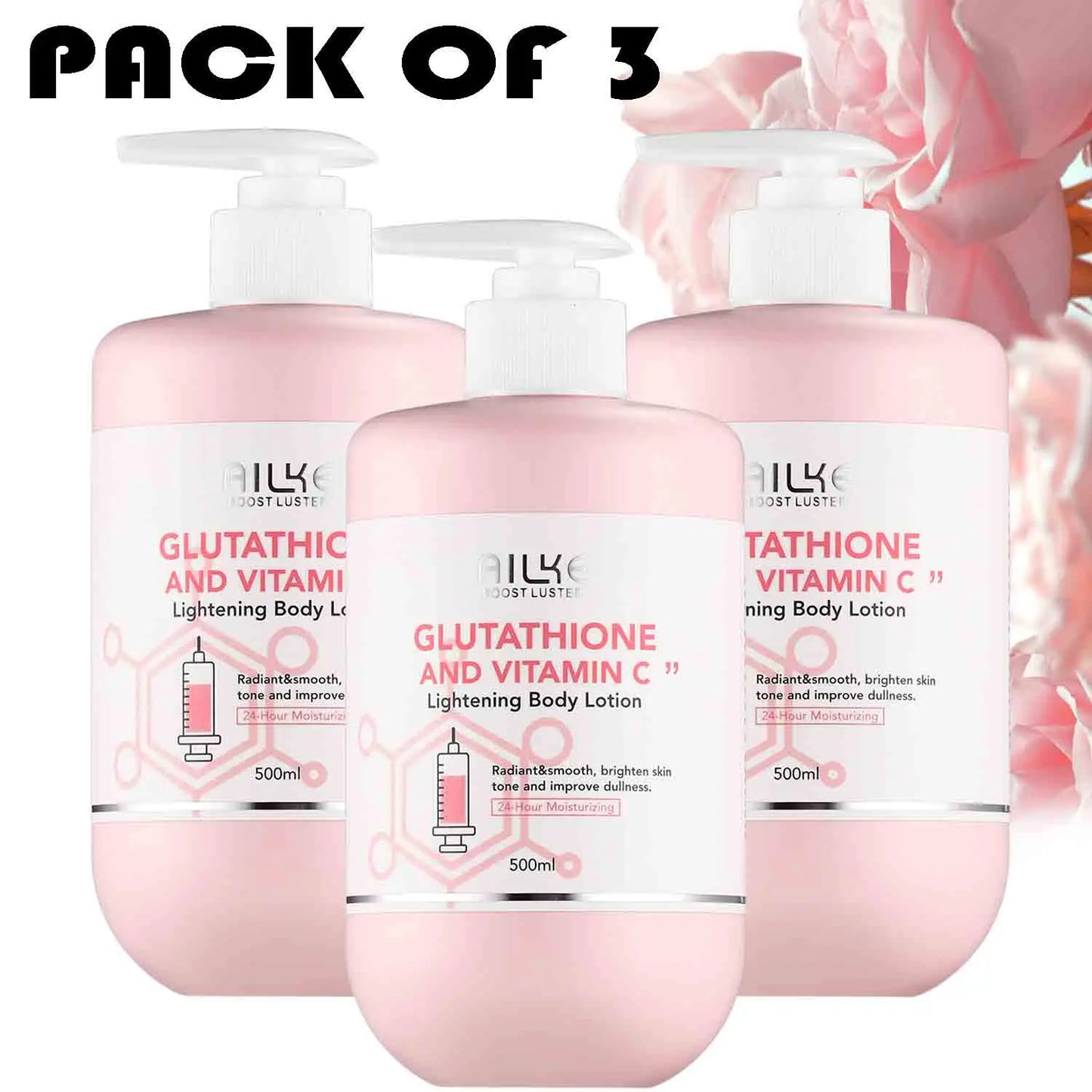 Glutathione & Vitamin C Brightening Cream Set for Face & Body – Moisturizing Formula