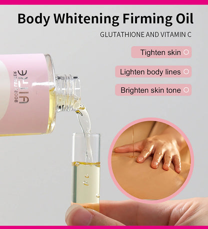 Glutathione & Vitamin C Brightening Cream Set for Face & Body – Moisturizing Formula