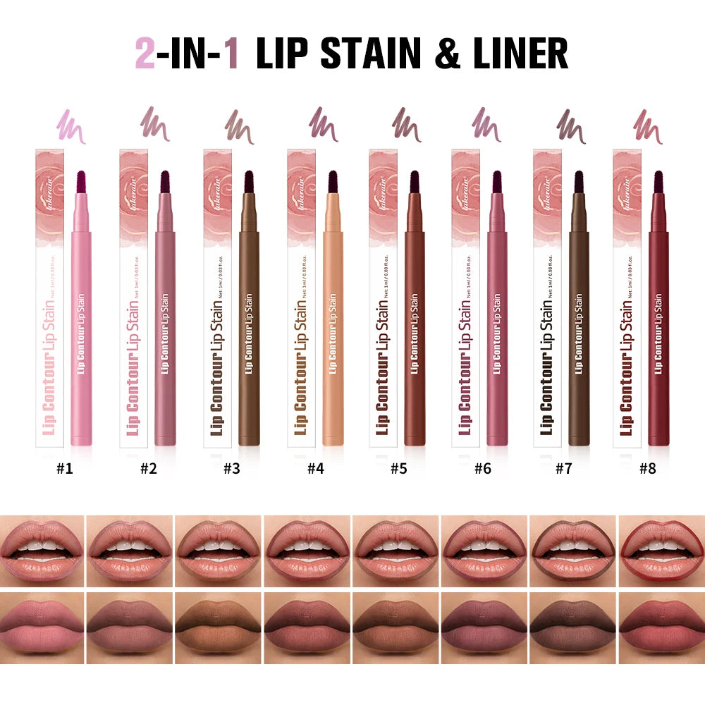 Dual-Ended Lip Stain & Liner – Smooth Application & Rich Color