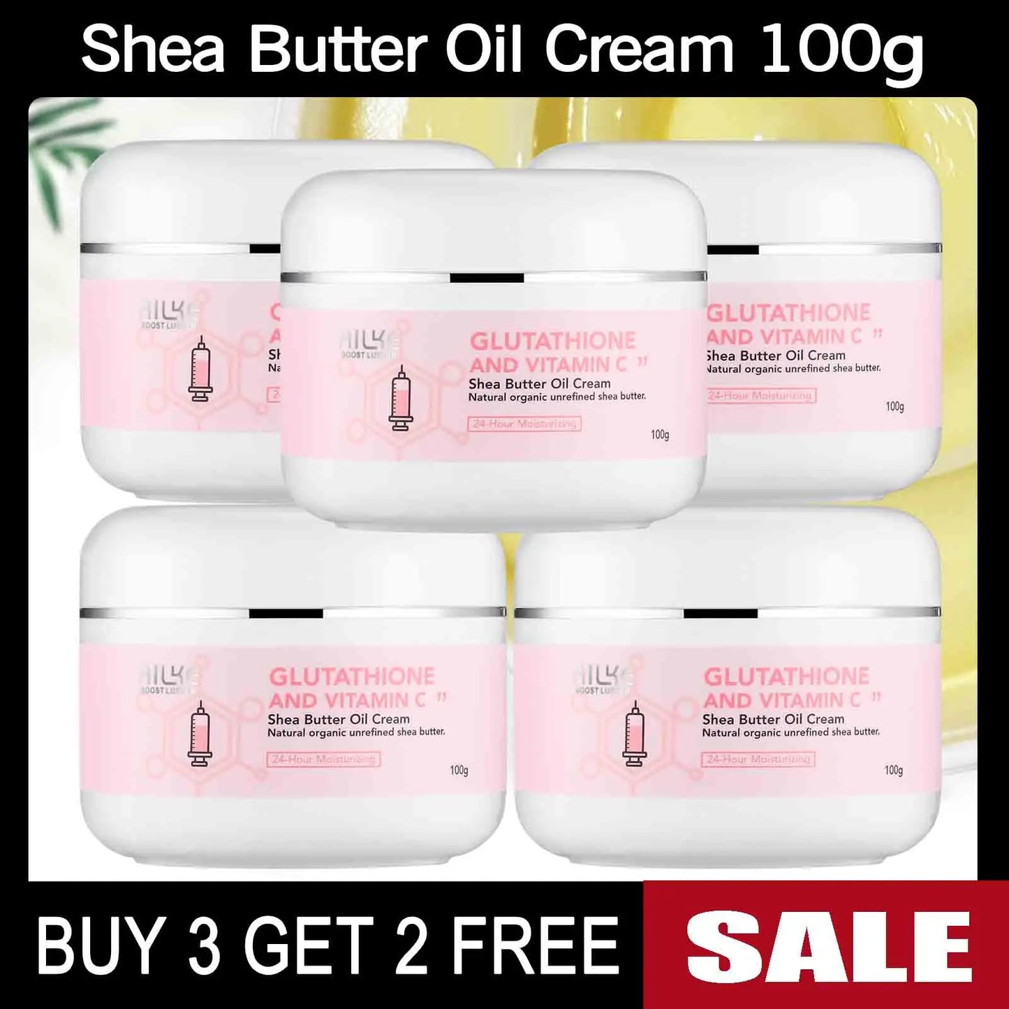 Glutathione & Vitamin C Brightening Cream Set for Face & Body – Moisturizing Formula